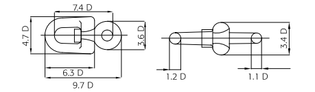 u2 & u3 steel stud link anchor chain