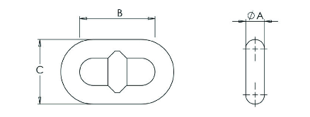 u2 & u3 steel stud link anchor chain
