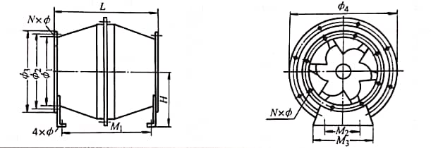 diagonal flow fan