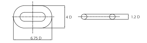 u2 & u3 steel stud link anchor chain