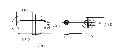 u2 & u3 steel stud link anchor chain