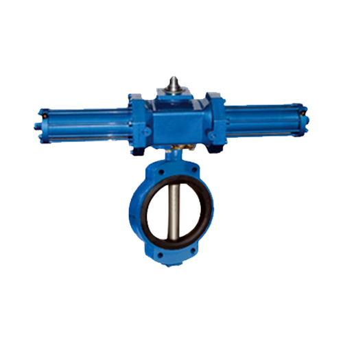 marine central hydraulic control butterfly valve white background