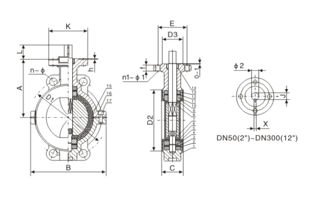 marine fd series wafer butterfly valve