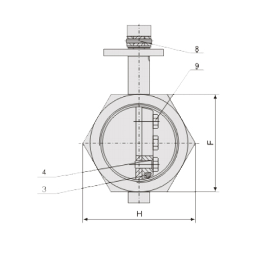 marine threaded butterfly valve