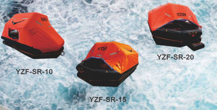 self righting throw over board inflatable life raft