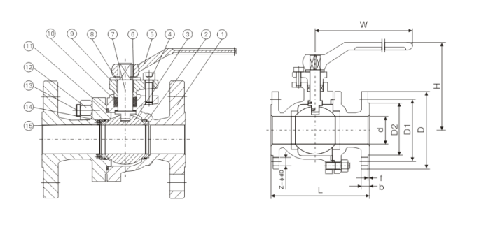 api floating ball valve
