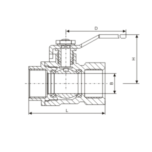 marine threaded brass ball valve type 216