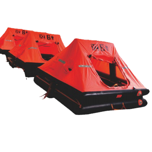 throwing type inflatable fishing life raft