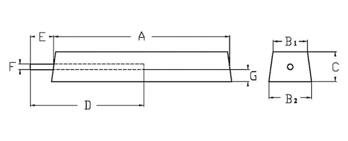 zinc anode for buried pipeline